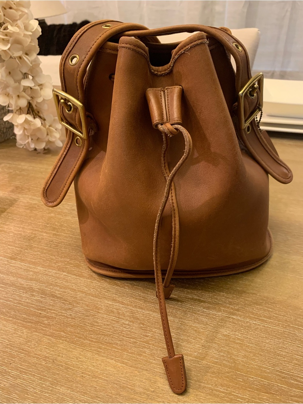 Vintage Coach Lula’s Legacy Drawstring Bucket Shoulder Bag with vintage tag